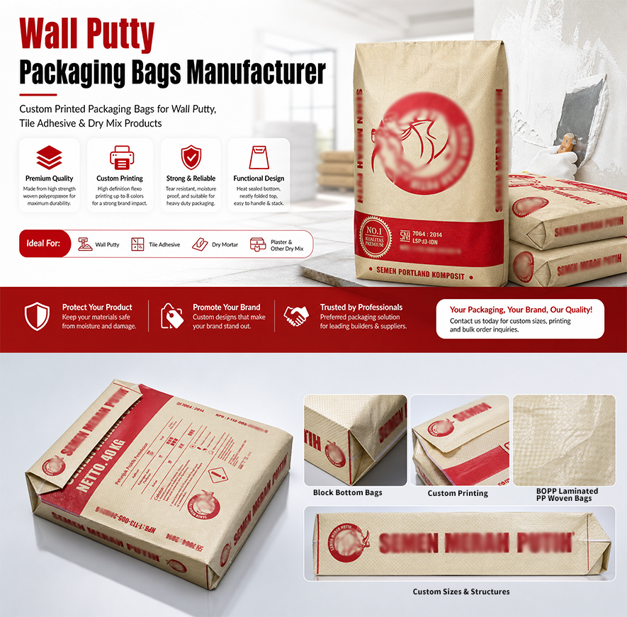 Custom wall putty packaging bags wall-putty-bags