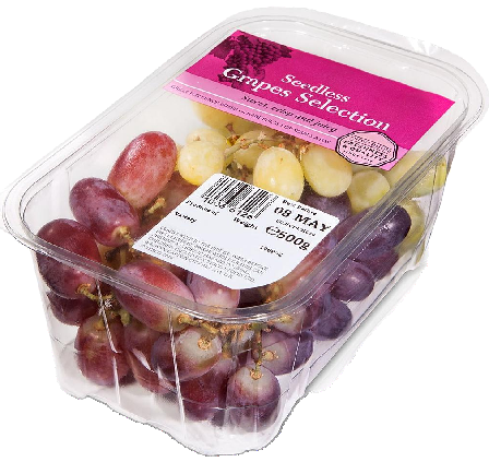 All PET Recyclable Fruit and Vegetable Freshness Tray - Transparent Freshness Locking, Closed Loop Recycling, Intelligent Packaging System Designed for Sustainable Development