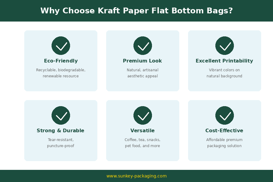Kraft Paper Flat Bottom Bags