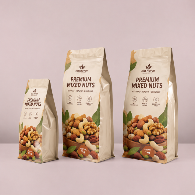 Custom Printed Stand Up Pouch for Snack Food Packaging