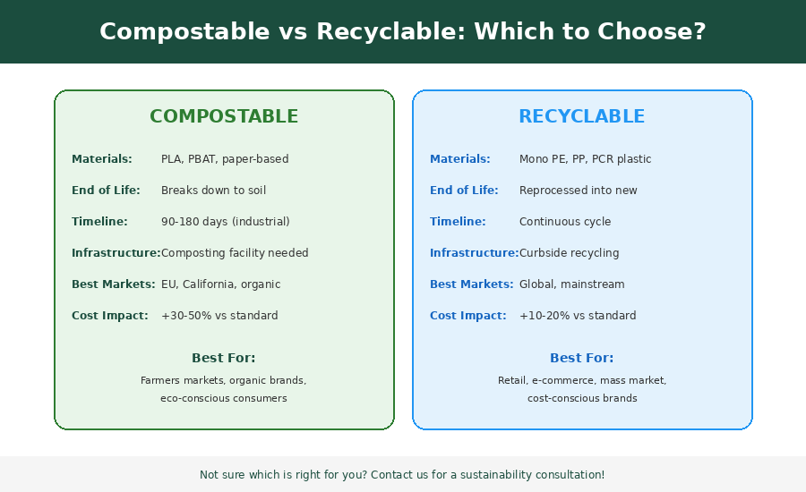 Eco-Friendly Flat Bottom Bags