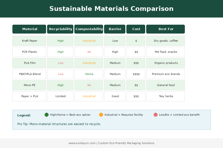 Eco-Friendly Flat Bottom Bags