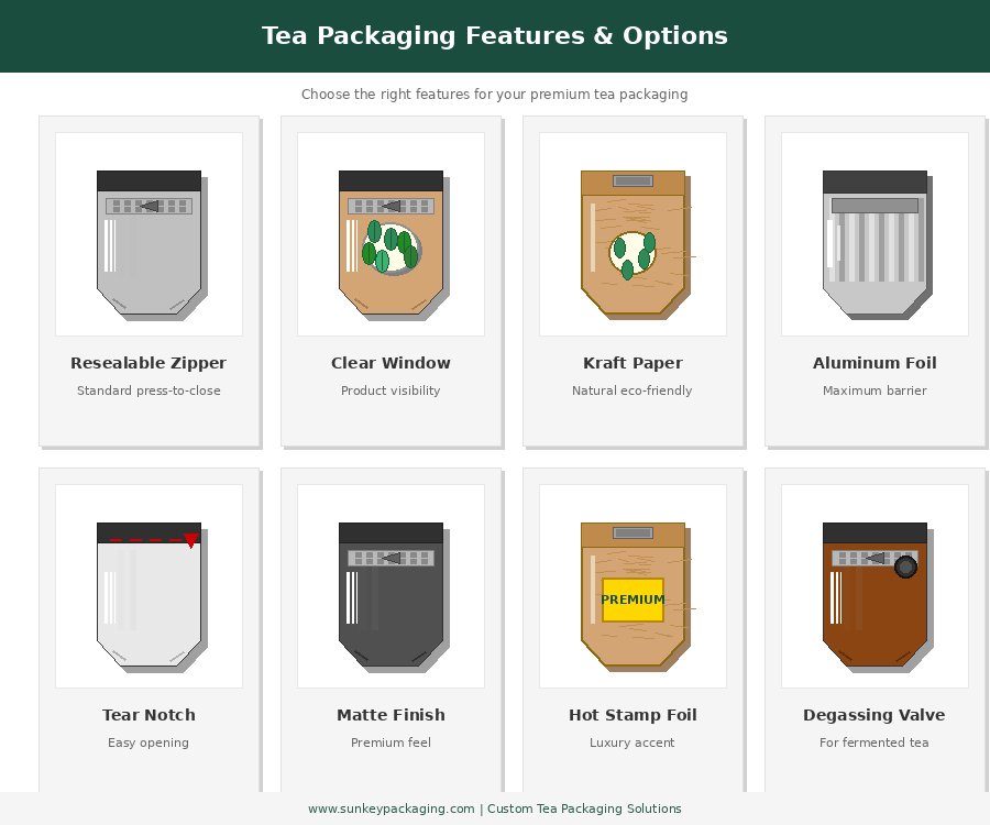 Flat Bottom Bags for Tea Packaging