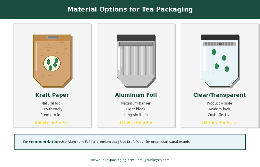 Flat Bottom Bags for Tea Packaging