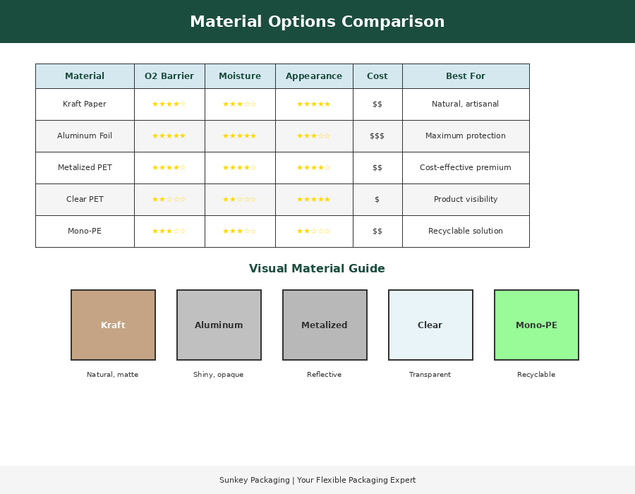 Flat Bottom Bag Materials Guide